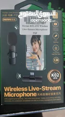  3 Wireless live -stream Microphone K02 IPH REMAX ميكروفون تلفون ويرلس 