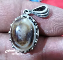  2 تعليقات فضه بحجر طبيعي