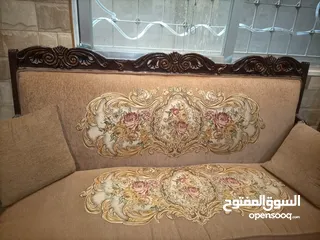  6 طقم كنب للبيع خشب زان نظيف