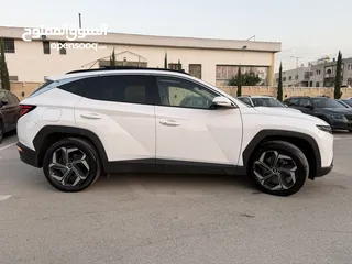  5 هونداي توسان ترخيص 2022 محرك 1600 هايبرد plug in/يقطع على الشحنه 65 كيلو متر  271 حصان