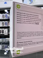  3 Apple AirPods 4 ANC ( NEW 2024 ) سماعات ابل الجيل الرابع بخاصية ANC الجديدة كليا  جديدة مكفول APPLE
