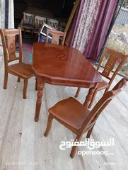  2 طاوله سفره 4 مقاعد اوربي بحال الوكاله