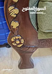  6 كنب 7 مقاعد مع مراية انتريه مستعمل بحال الجديد