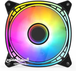  3 Huntkey GX120 ARGB Arctic Circle PC Gaming Fan 120mm 1200RPM مروحة تبريد مع اضاءة