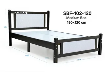  2 Wooden Beds Single Double