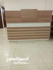  14 كاونتر استقبال 160سم عمق 60سم مع ادراج معلقه إمكانية اختيار اللون والقياس والتوصيل مجاني خلال يومين