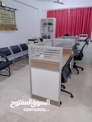  8 fully furnishdf office  for rent inthe first l;ine of alkhod sooq