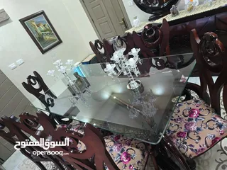  2 غرفة سفرة زجاج سكوريت
