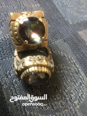  2 خاتمين انتيك حجر مازونايت حجم كبير للبيع بسعر مناسب الخاتم انتييك. والحجر مازونايت.
