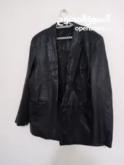  12 جاكيت رجالي جلد اصلي طبيعي 100 ٪ بحالة جيدة جدا 100% Genuine Leather Men's Jacket جلد اصلي طبيعي