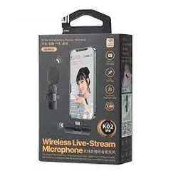  2 Wireless live -stream Microphone K02 IPH REMAX ميكروفون تلفون ويرلس 