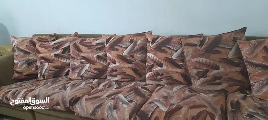  5 طقم كنب كورنر 8 مقاعد مستعمل بحاله جيده جداااا