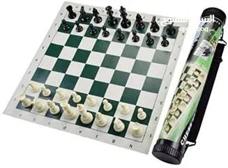  3 رقعة شطرنج رول جلد حجم كبير سهلة الطي