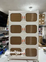  1 الخزانة العملاقة – لمسة رفاهية لبيتك!   تصميم راقي + أبواب شفافة مودرن  خامة بلاستيك