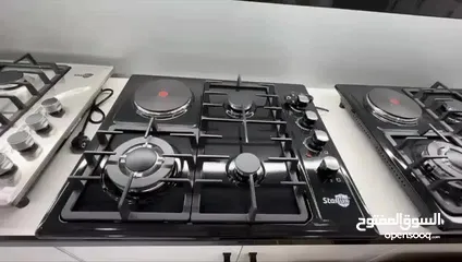  4 طباخ غاز وكهربا StarLux لون اسود