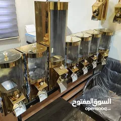  14 مطحنة قهوة و مطاحن للبن. لون ذهبي تركية مقفلة بالصندوق جديده مع كامل القطع  نوع loges