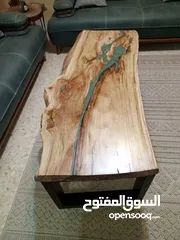  4 مشغولات خشبية يدوية (ترابيزات..تيبل لامب).... hand made