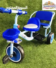  7 عرض خاص على الدراجة المقعدين الثلاثية للاطفال مع كراسي اسفنجية مريحة وعدة اكسسوارات بسعر مميز