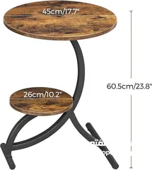  1 طاولة جانبية مستديرة على شكل حرف C
