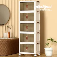  3 دولاب فانتازيا 5 طبقات مزود بعجلات لترتيب الغرف والمطبخ توفر من جديد لكثرة الطلب سهلة التركيب