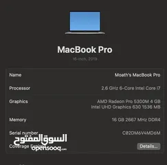  5 MacBook Pro 2019 16-inch