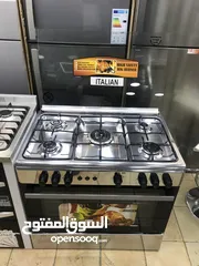  6 فرن غاز ستيل ناشونال 80 سم