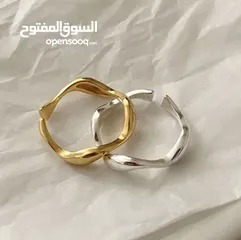  1 خاتم فضة مطلي بالذهب