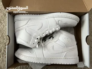  1 Air jordan 1s white sneakers سنيكرز جوردان 1