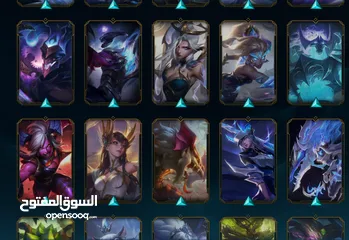  4 حساب ليق اوف ليجيند lol league of legend 254 سكن مع كم سكن نادرين مارح يرجعو عاللعبه