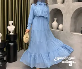  7 فستان بجنن  المقاسات : 1 بلبس من 38+40 مقاس 2 بلبس 42+44 النعومة والأناقة والجمال