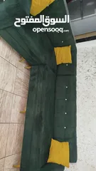  1 طقم كنب كولنر لون زيتي استعمال سنه