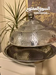  5 اواني / صحن / جاط فاخر للغداء مع غطاء