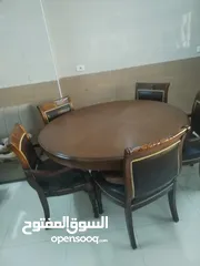  4 طاولة سفرة خشب زان