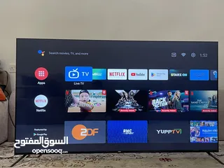  1 شاشه اوركا 70 بوصه 4K نظيفه جدا شبه جديده