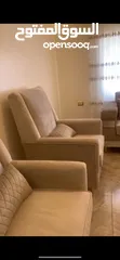  3 طقم كنب لون بيج جديد