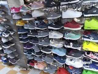  19 شروة محل كامل ستوكات جديد بضاعة مميزة للعيد أحذية رياضية رجالي ستاتي اطفال ماركات وغير ماركات