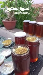  10 عسل طبيعي 100% سدر حمضي جبلي  ومضمون وشمع بالعسل وغداء الملكات
