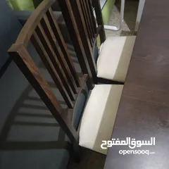  5 ikea extendable dining table 6 chairs  طاوله سفره ايكيا قابله للتمدد  6 كراسي