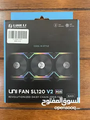  2 5x Lian Li UNI Fan SL120 V2 RGB Black Single Pack —NEW SEALED—