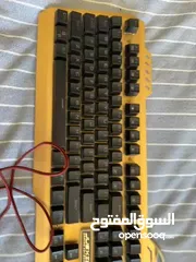  6 كيبورد و ماوس juxie gaming keyboard and mouse مع باد razer و لعبة watchdogs و اضاءة led مدورة