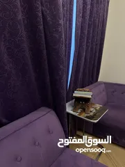  3 طقم كنب + ستاير لون بنفسجي