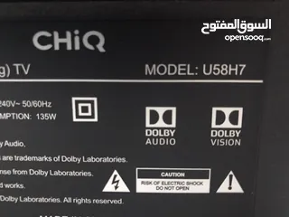  3 CHiQ 58-lnch UHD LED Smart TV