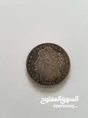  2 عمله ألمانيه و امريكيه من الفضه  تاريخ قديم أكثر من 100 سنه