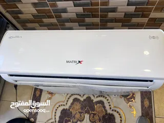  1 مكيف قطعتين نوع ماتركس واحد طن غاز محبوس مستعمل نظيف بحال الوكالة