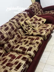  1 كنب مستعمل خشب سويد تسع مقاعد
