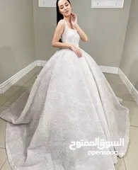  1 فستان زفاف راقي شك خرز قياس قابل للتعديل