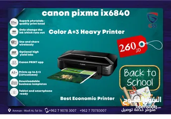  1 عرض المدارس و الجامعات طابعة ملونة كانون A3+ Color A3 printer canon 6840 pixma