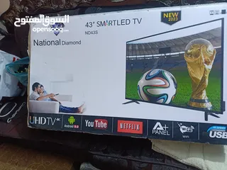  1 شاشات ناشونال دايموند سمارت 4kحجم 43 جديد