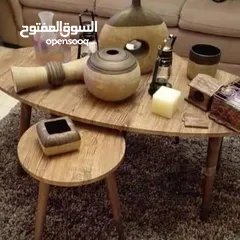  7 طاولات وسط وسيرفس متوفره  بعدة أشكال متنوعه منها مدور ومستطيل ومربع واحجام مختلفه وعده قياسات