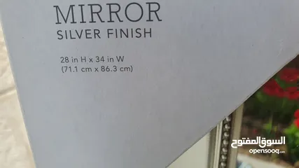  4 new silver frame mirror